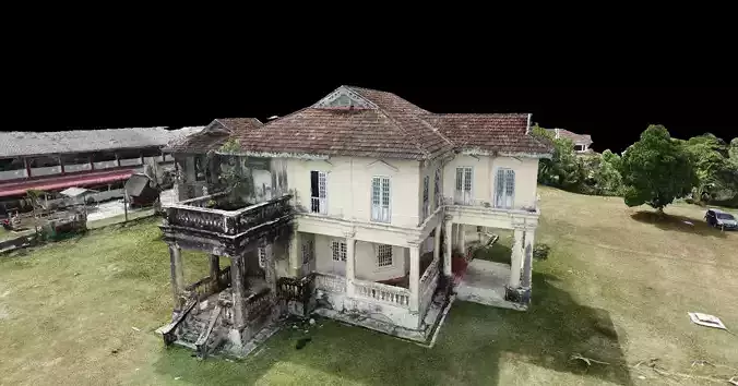 Abandon 3d model Bungalow House 3D print model