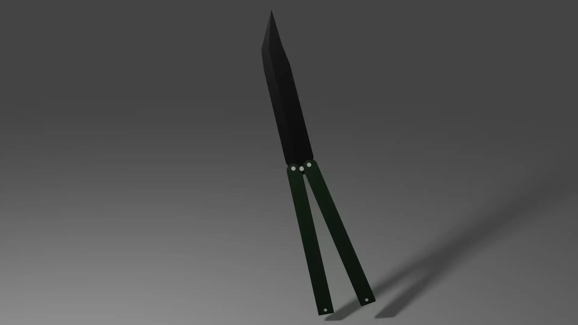 butterfly knife no UV game ready Free low-poly 3D model