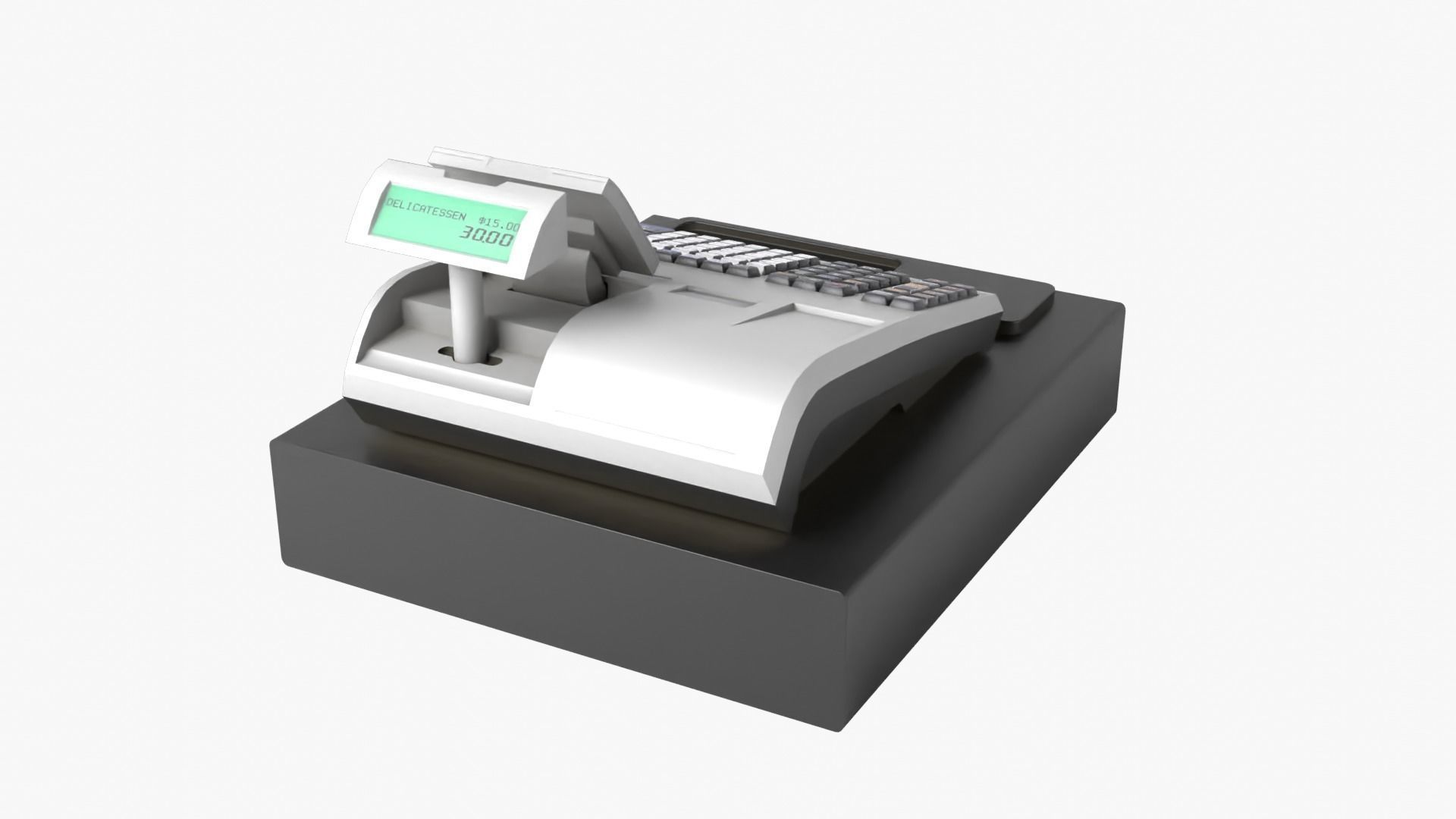 Cash Register Low-poly 3D model_6