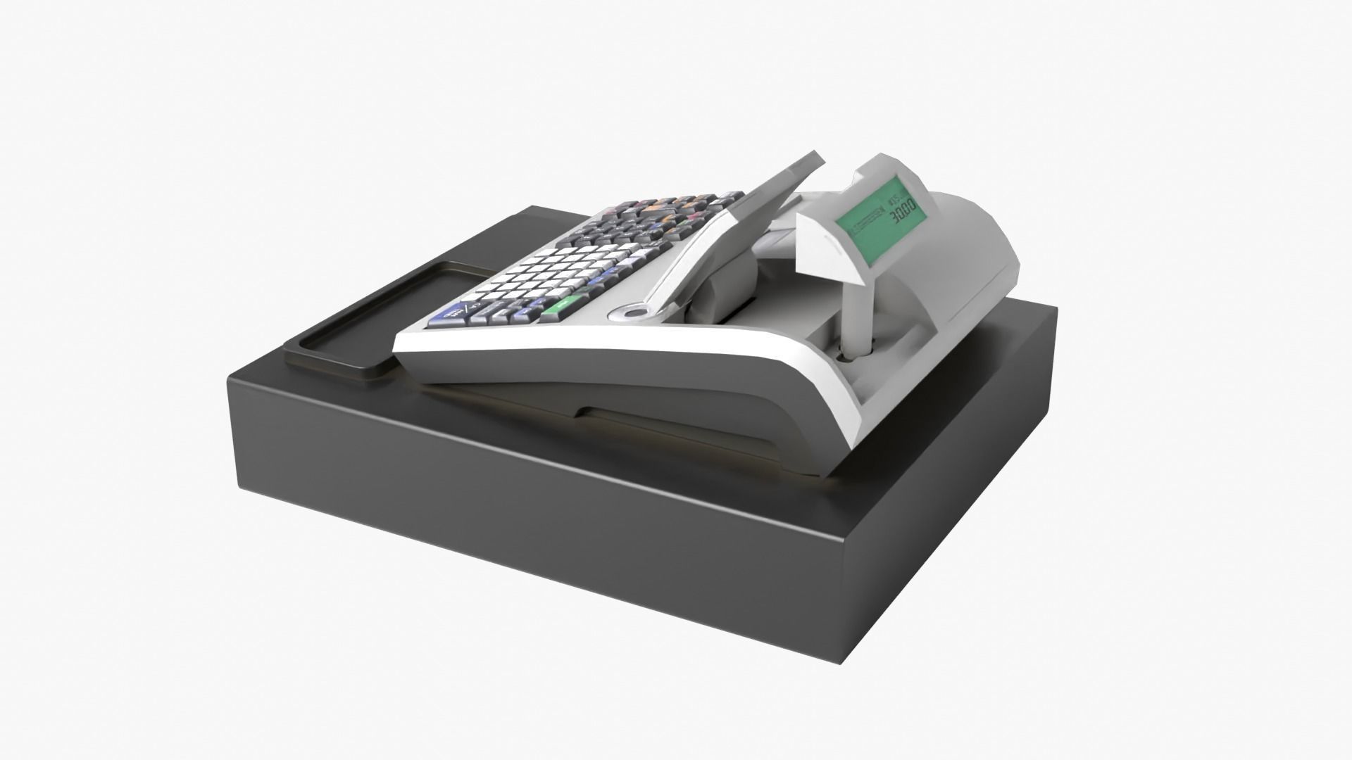 Cash Register Low-poly 3D model_3
