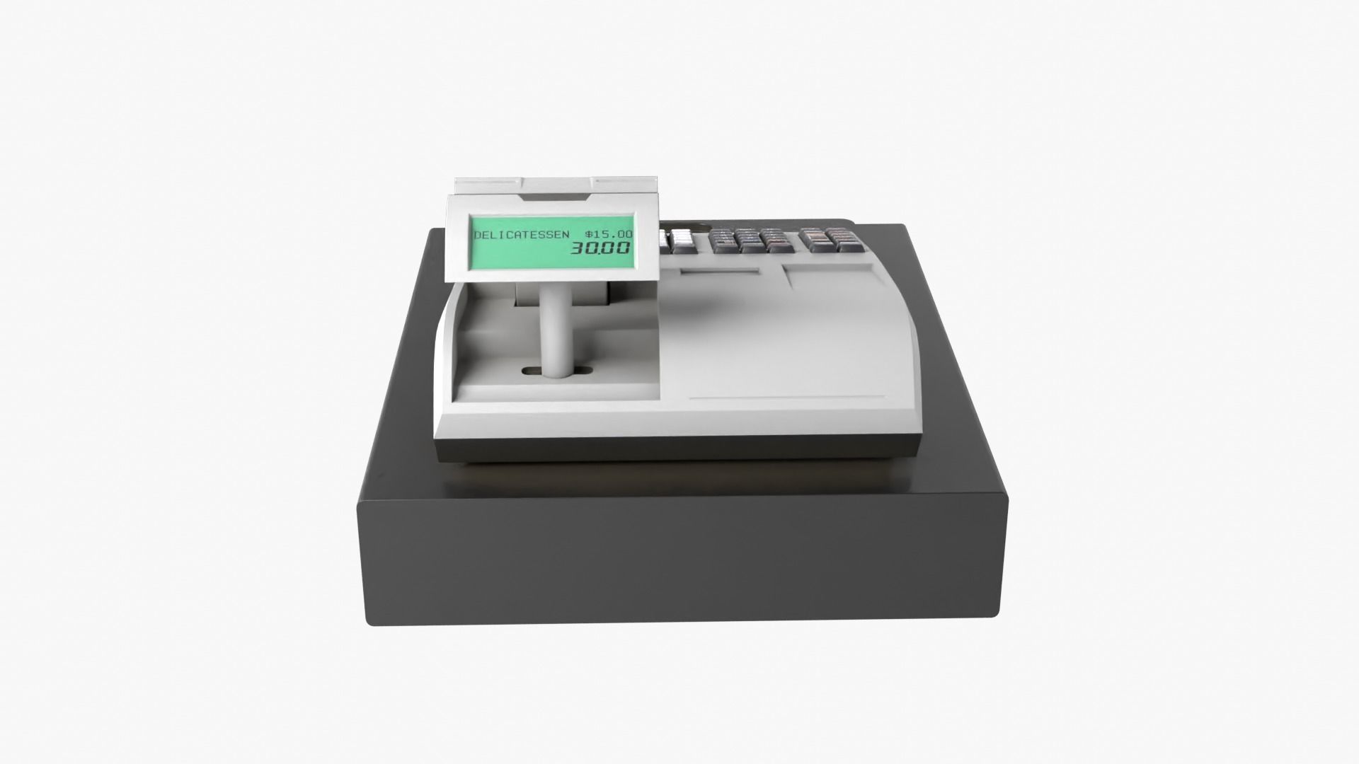 Cash Register Low-poly 3D model_5
