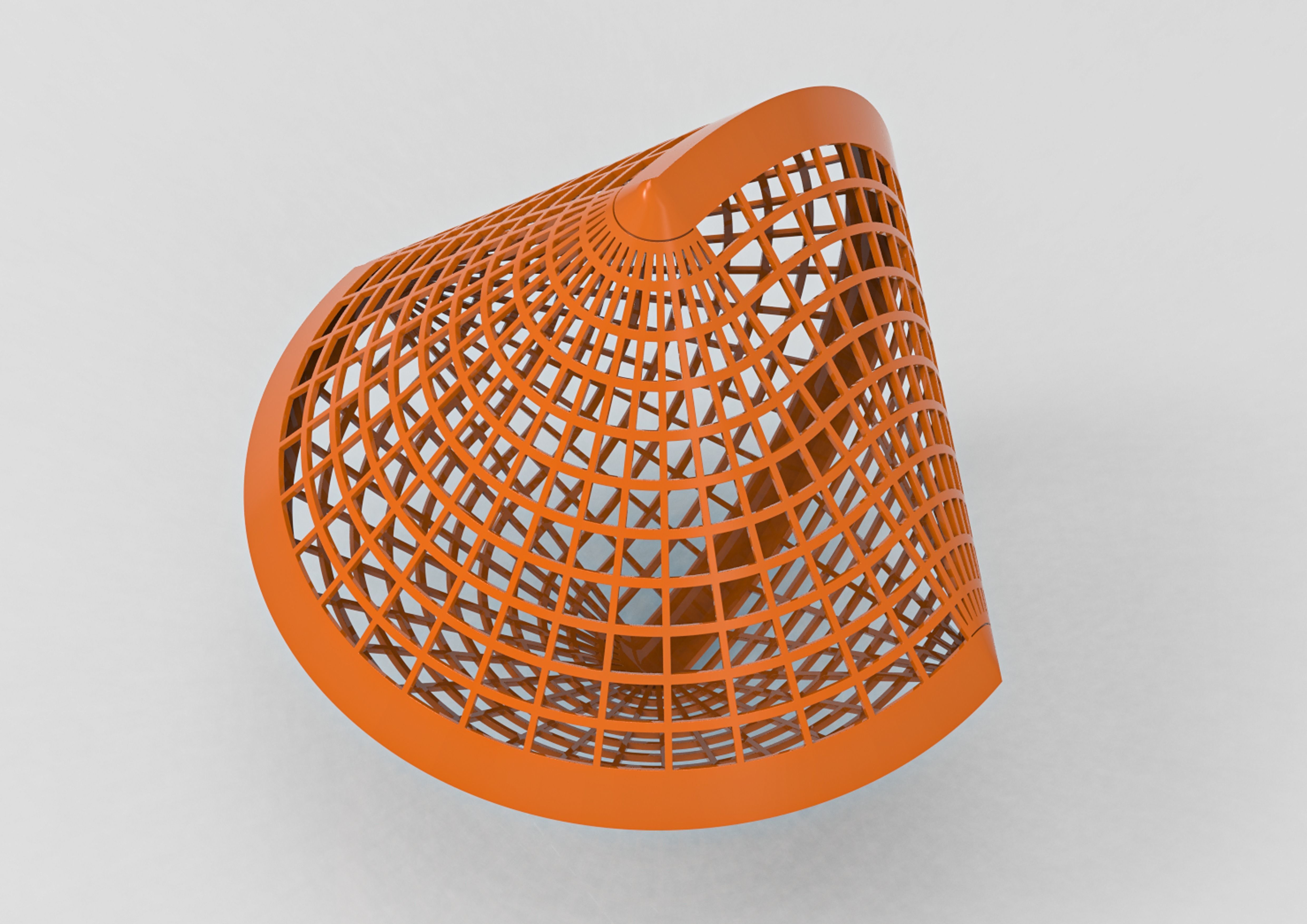 herizone orange triangular structure 3D print model_1