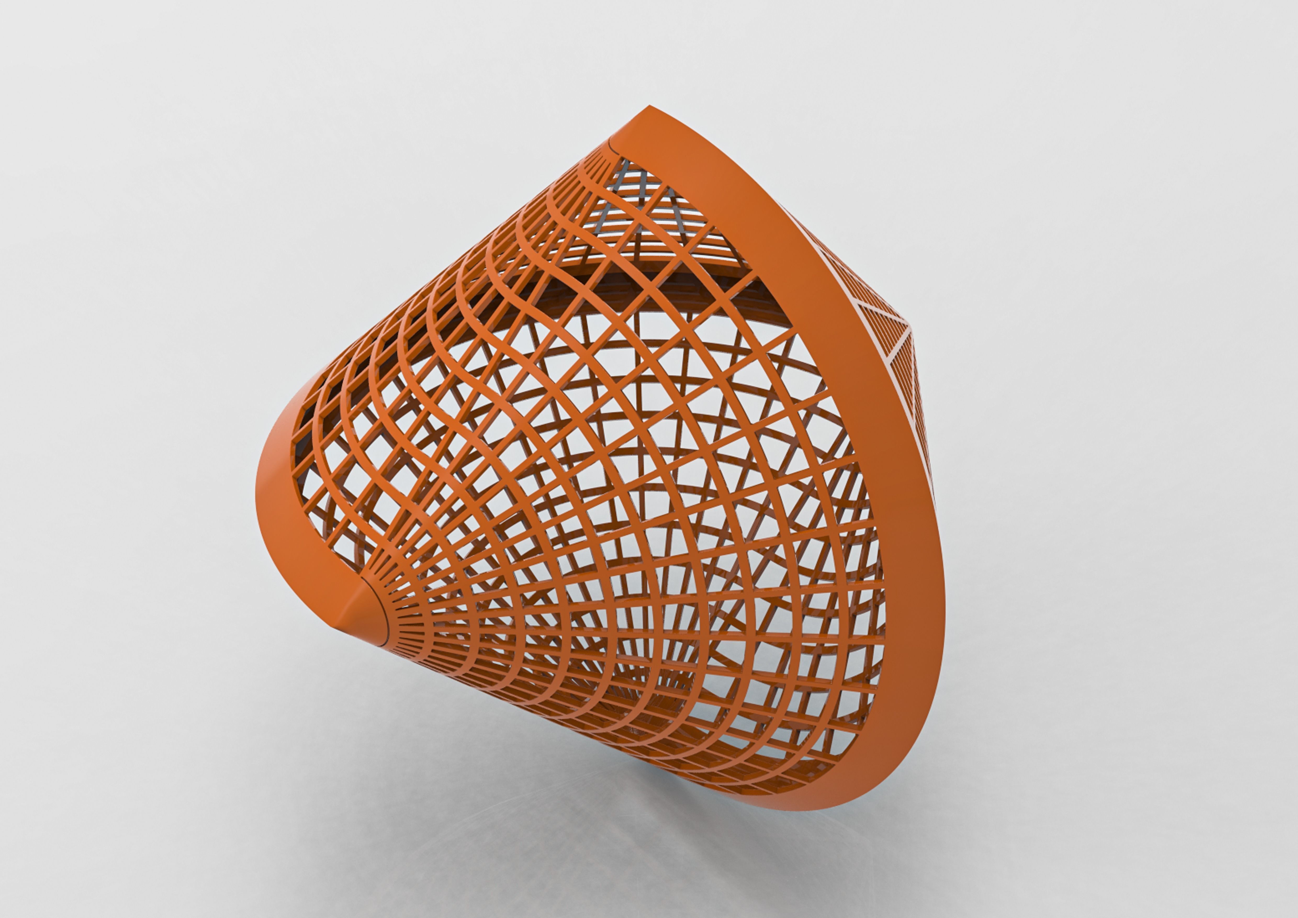 herizone orange triangular structure 3D print model_2