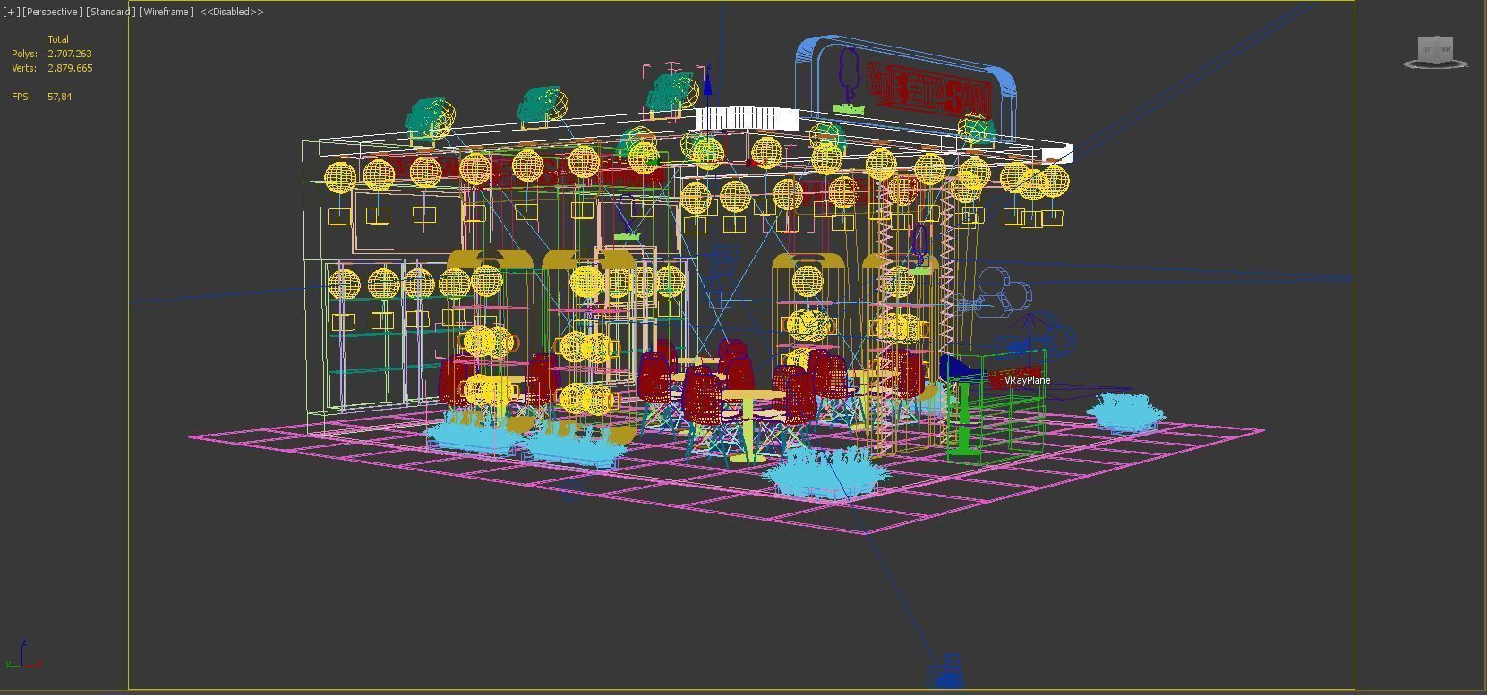 Booth Exhibition Stand Stall 7x8m Height 366cm 3 Side  3D model  3D model_7