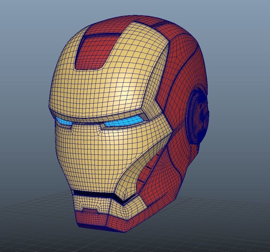 ironman Marvel super hero Helmet realistic highpoly metaverse 3D model_3