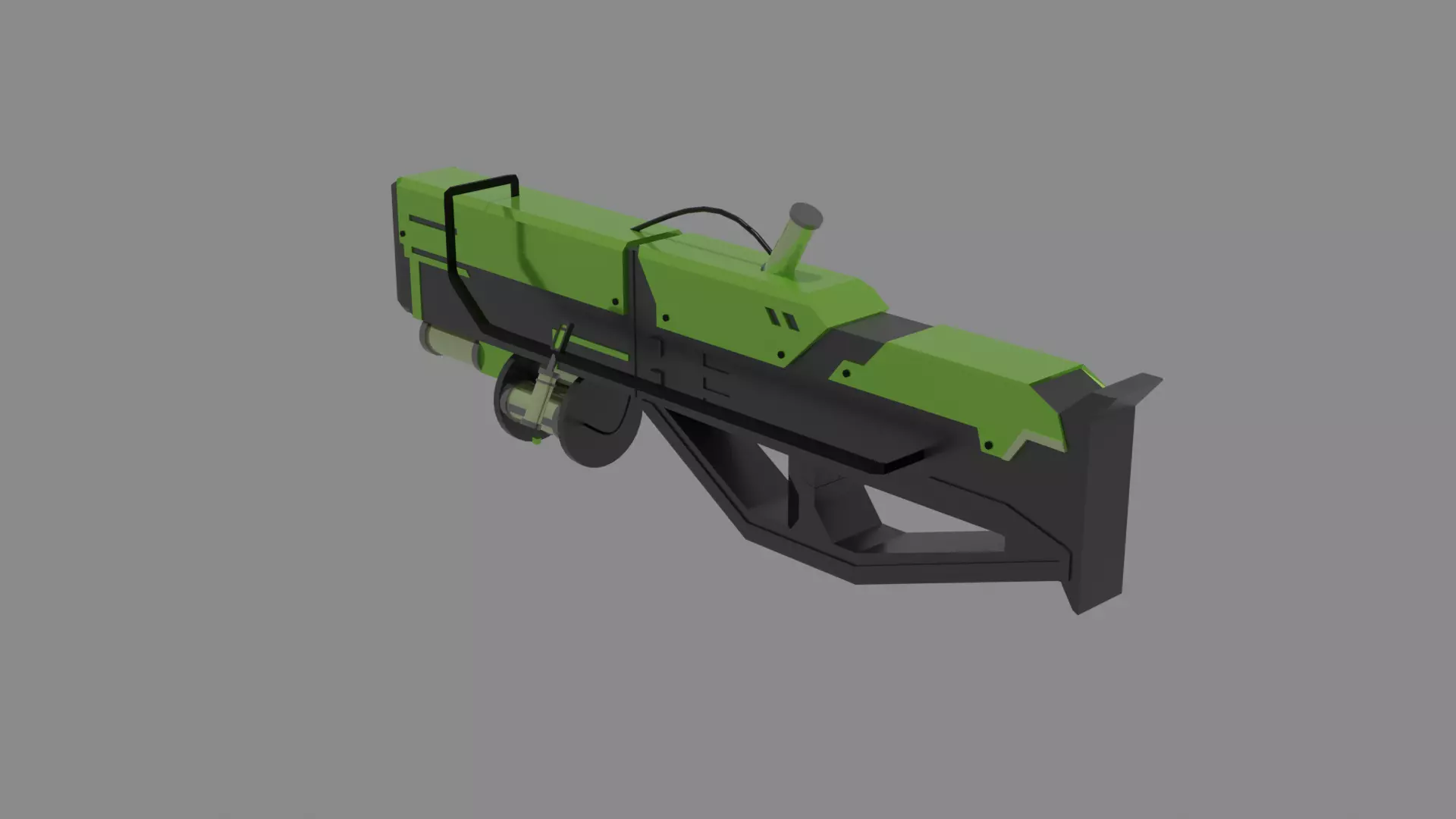 Sci-fi Rifle Low-poly 3D model