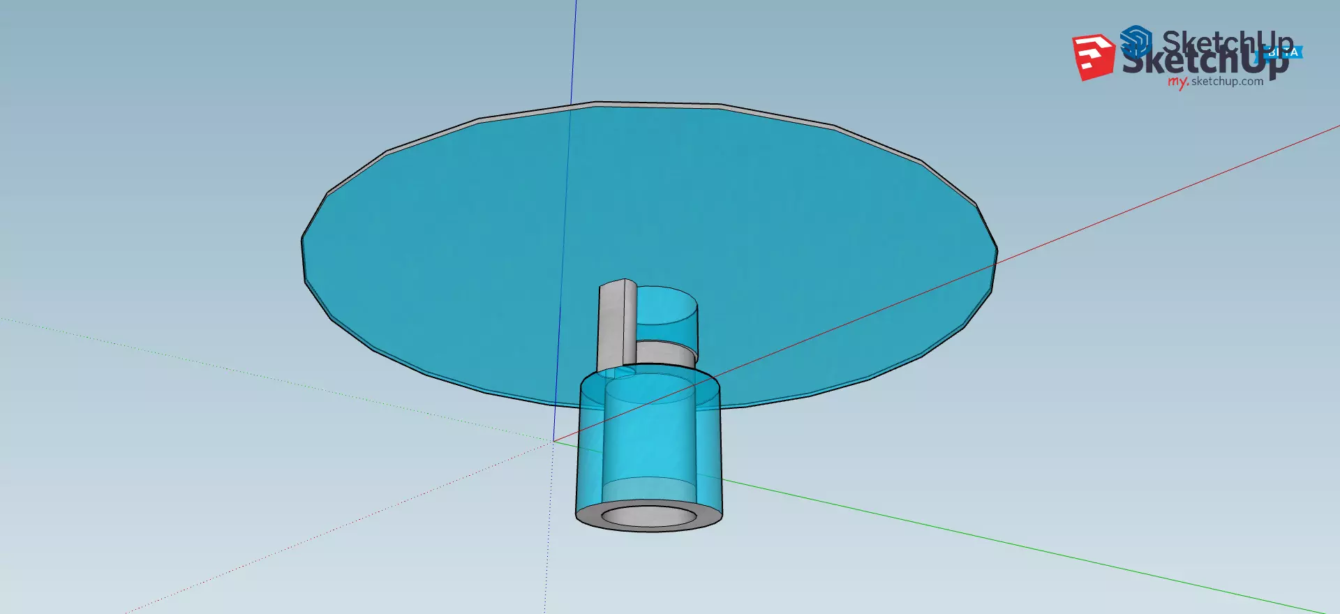 Modern Glass Table Design Free low-poly 3D model