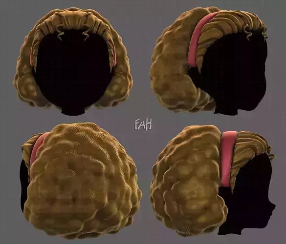 3D Hair style for girl V97