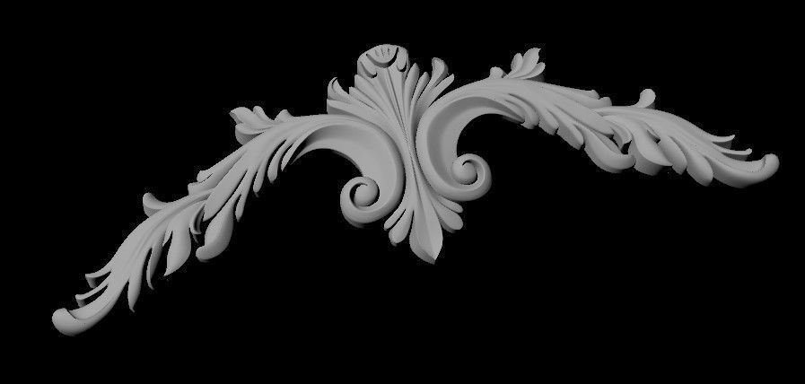 dekor gold ornament 3D model_2