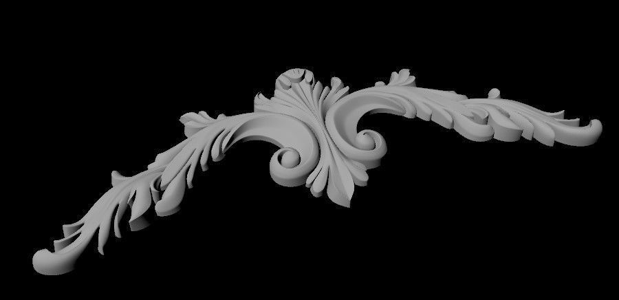 dekor gold ornament 3D model_1