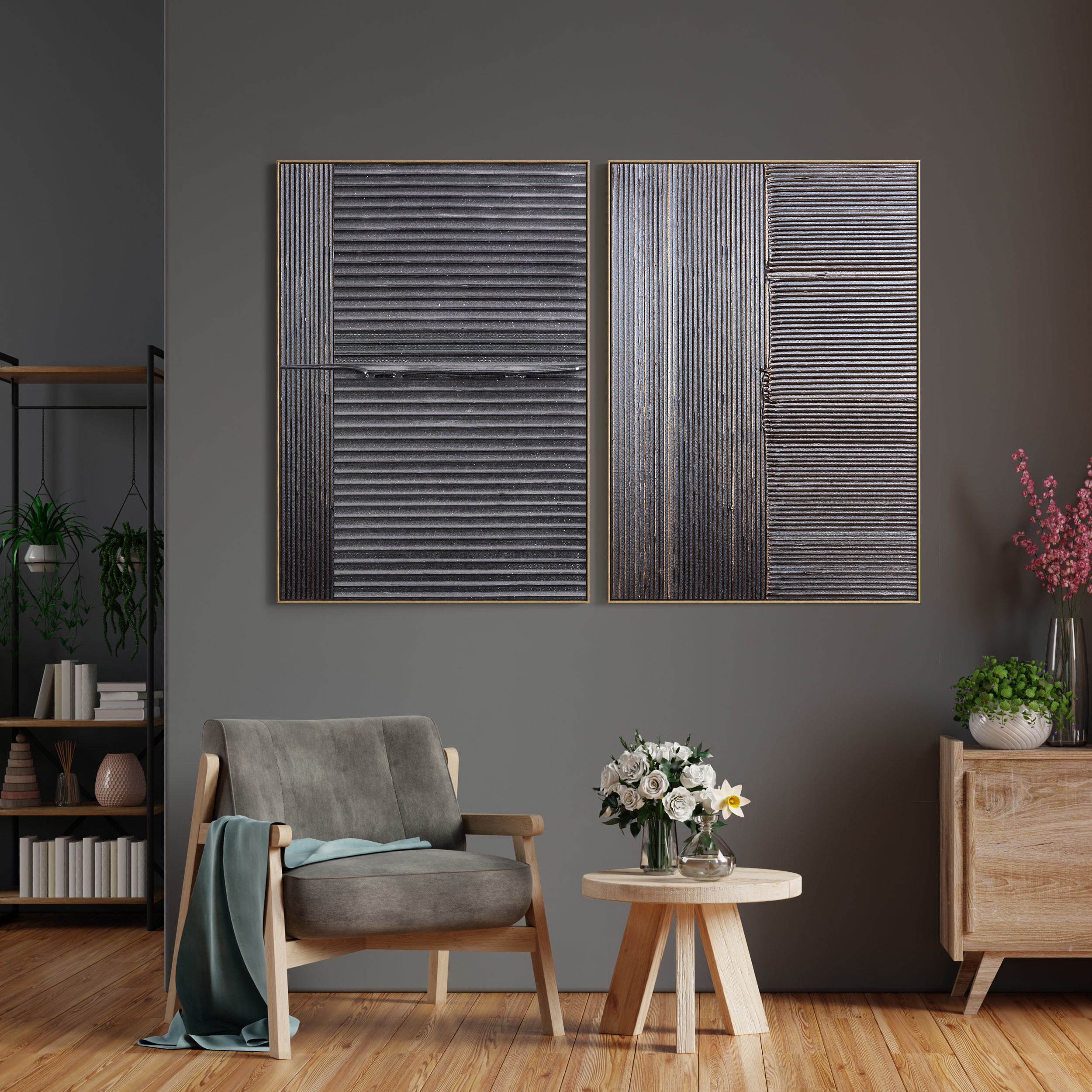 6 different Plaster Two Photo Frame 3D Model Collection_8