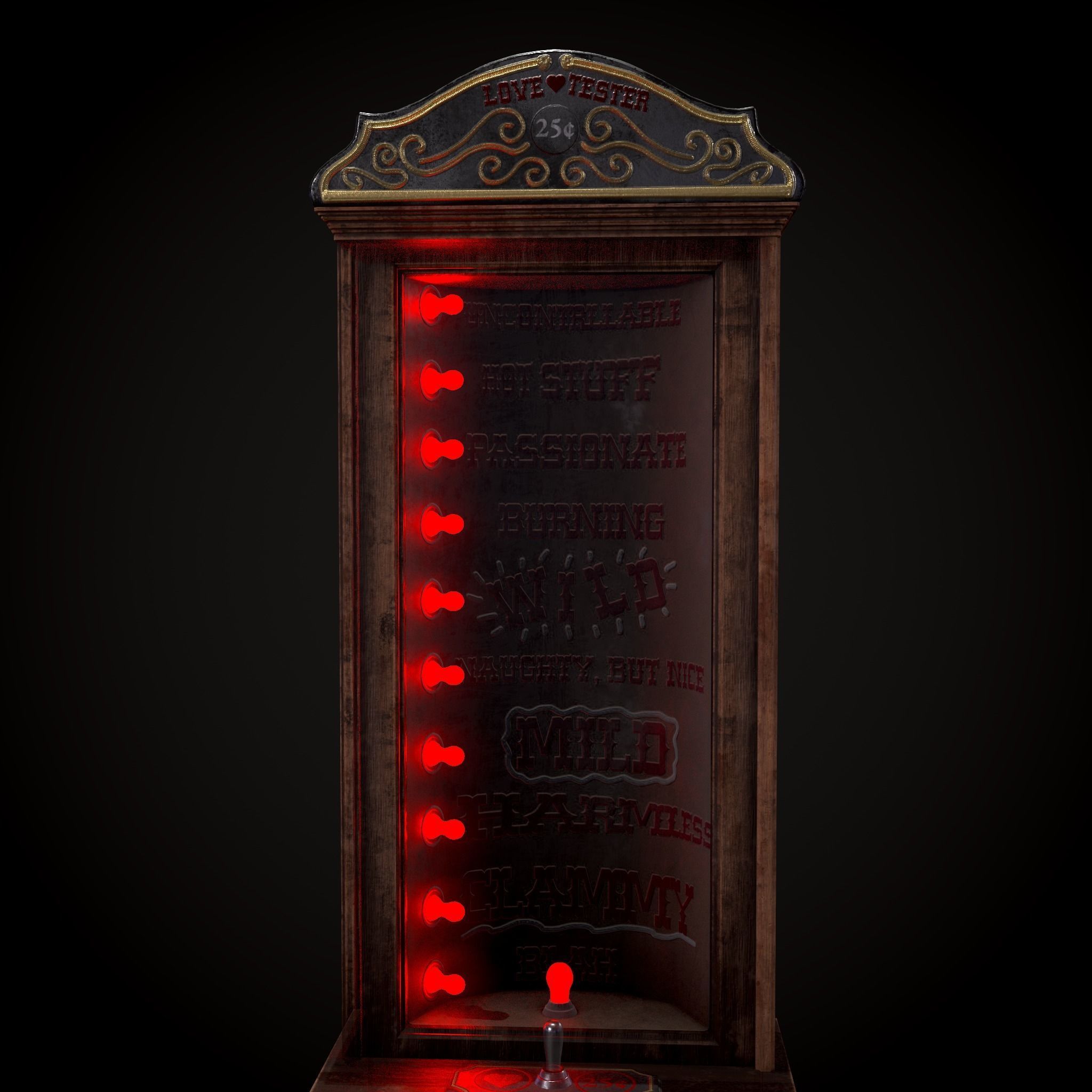 Love O Meter  Low-poly 3D model_6