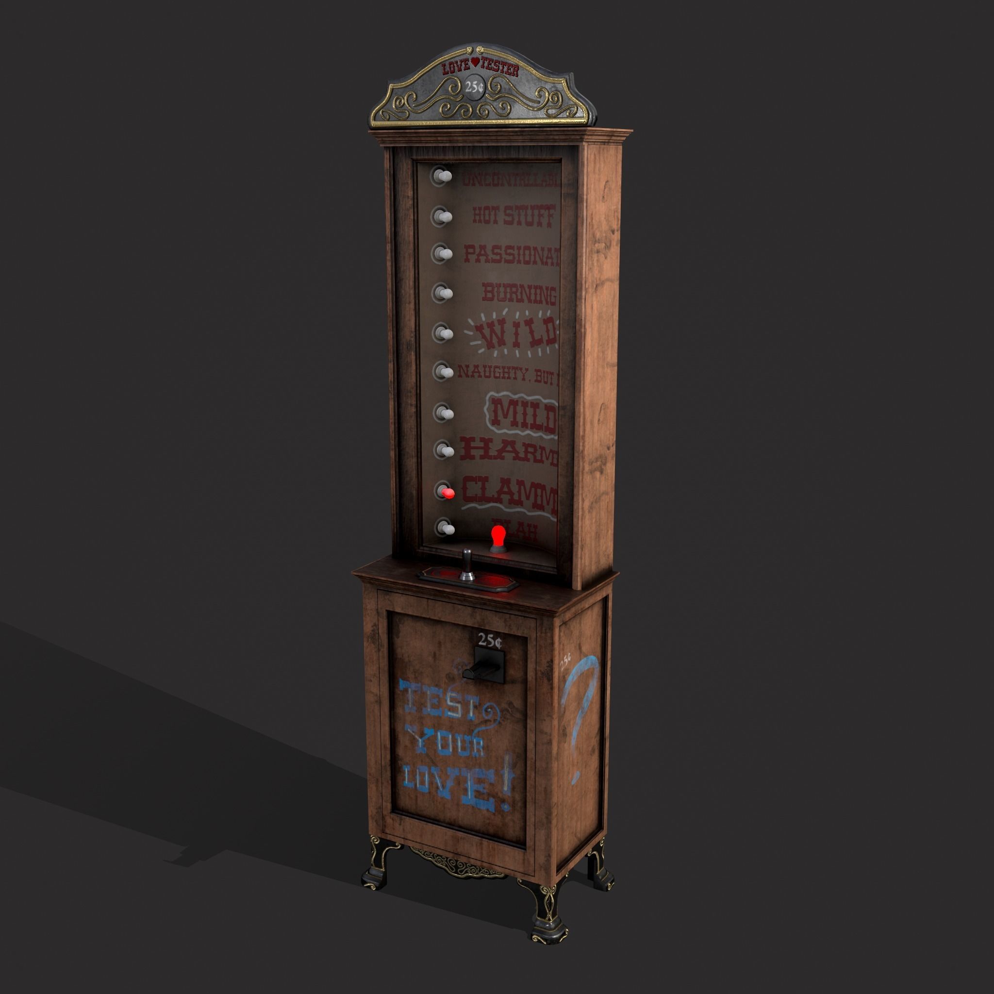 Love O Meter  Low-poly 3D model_9