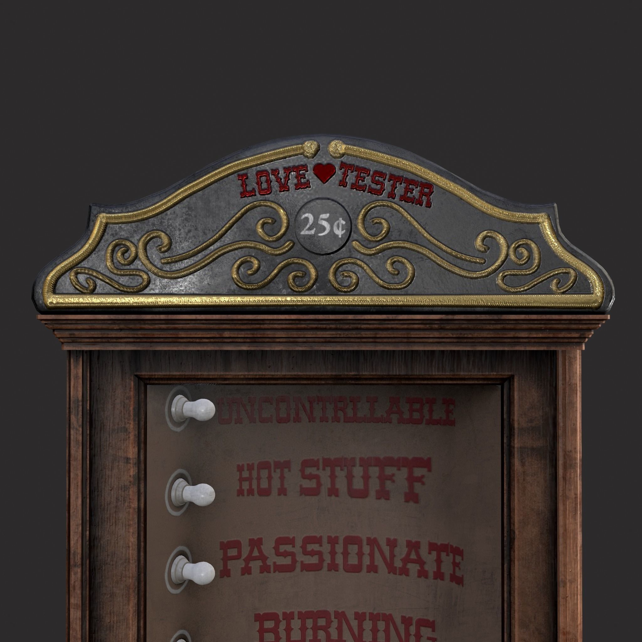 Love O Meter  Low-poly 3D model_20