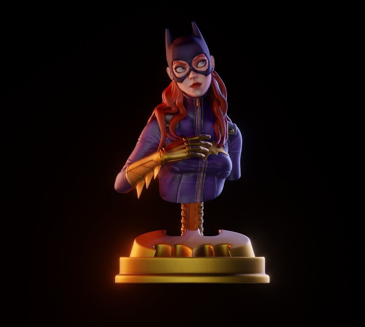 Batgirl Fanart - 1to10 STL 3D printing file - Also NSFW version 3D print model_2