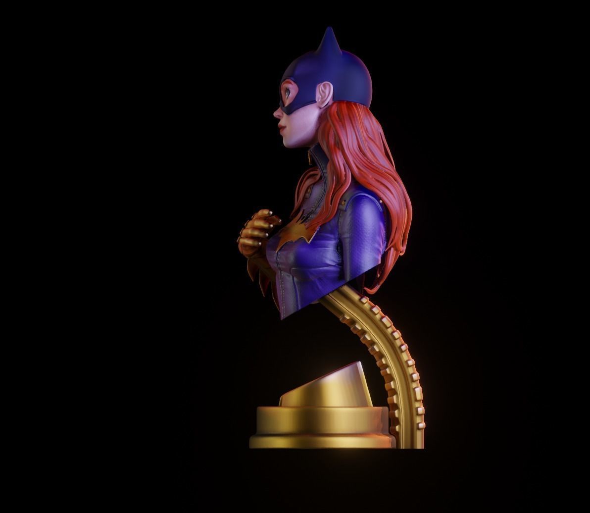 Batgirl Fanart - 1to10 STL 3D printing file - Also NSFW version 3D print model_3