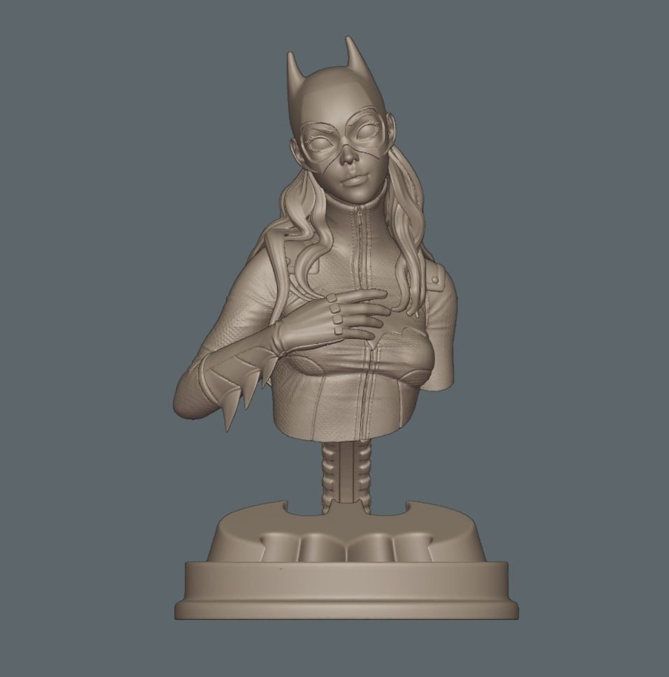 Batgirl Fanart - 1to10 STL 3D printing file - Also NSFW version 3D print model_15