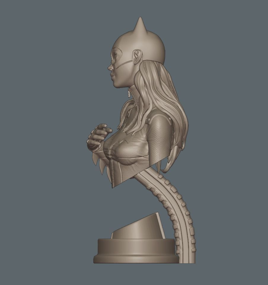 Batgirl Fanart - 1to10 STL 3D printing file - Also NSFW version 3D print model_16