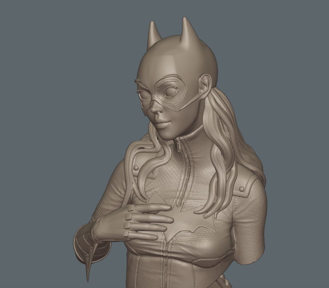 Batgirl Fanart - 1to10 STL 3D printing file - Also NSFW version 3D print model_22