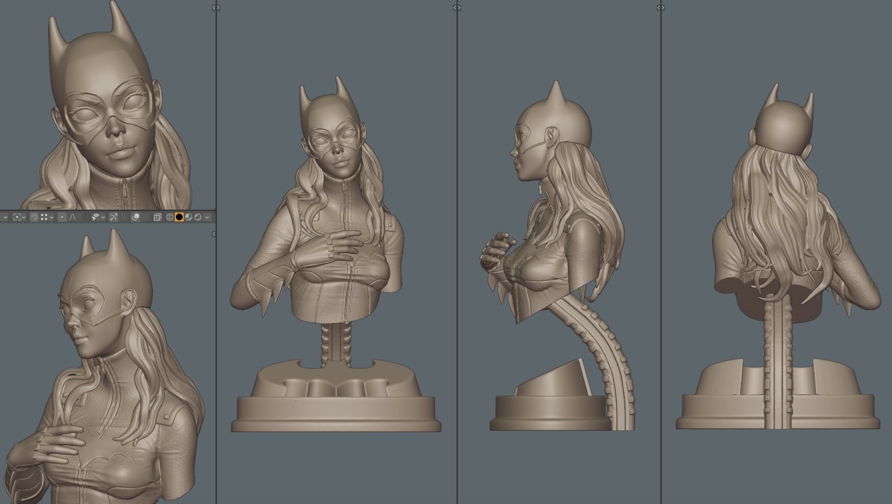Batgirl Fanart - 1to10 STL 3D printing file - Also NSFW version 3D print model_34