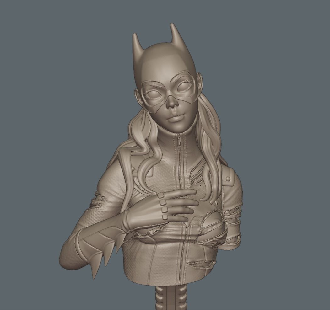 Batgirl Fanart - 1to10 STL 3D printing file - Also NSFW version 3D print model_31