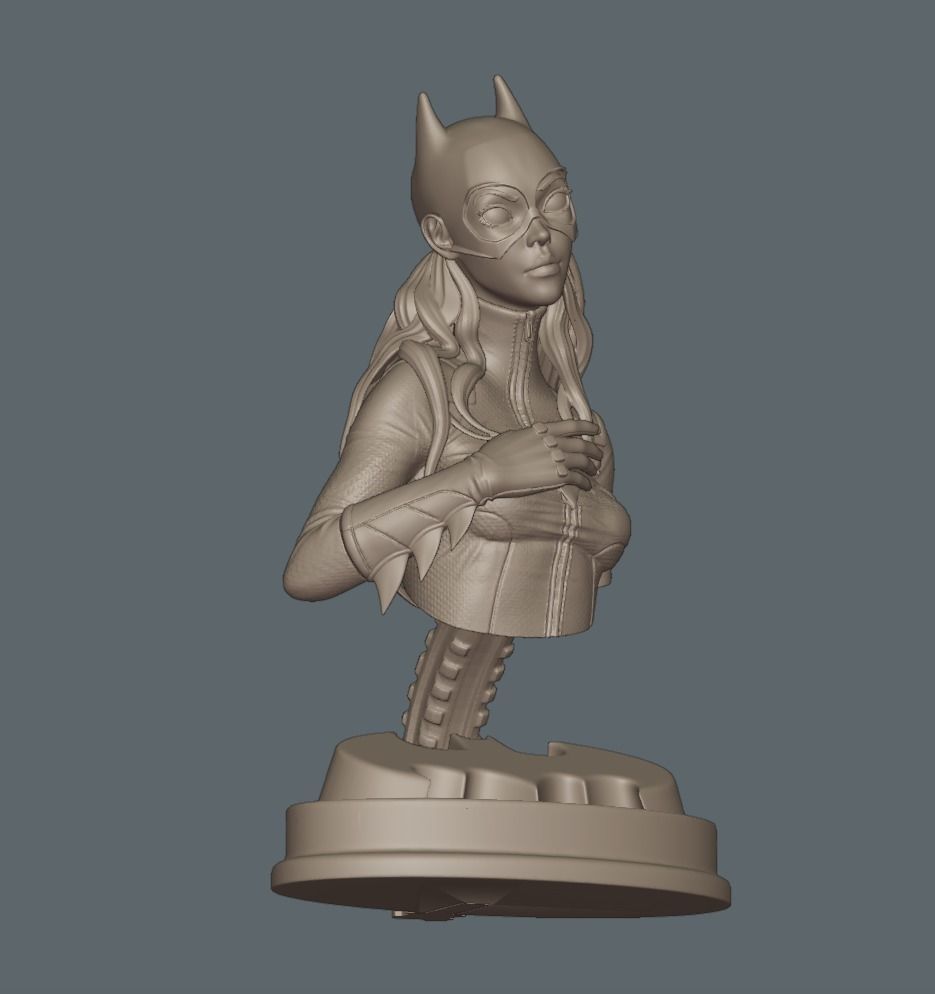 Batgirl Fanart - 1to10 STL 3D printing file - Also NSFW version 3D print model_19