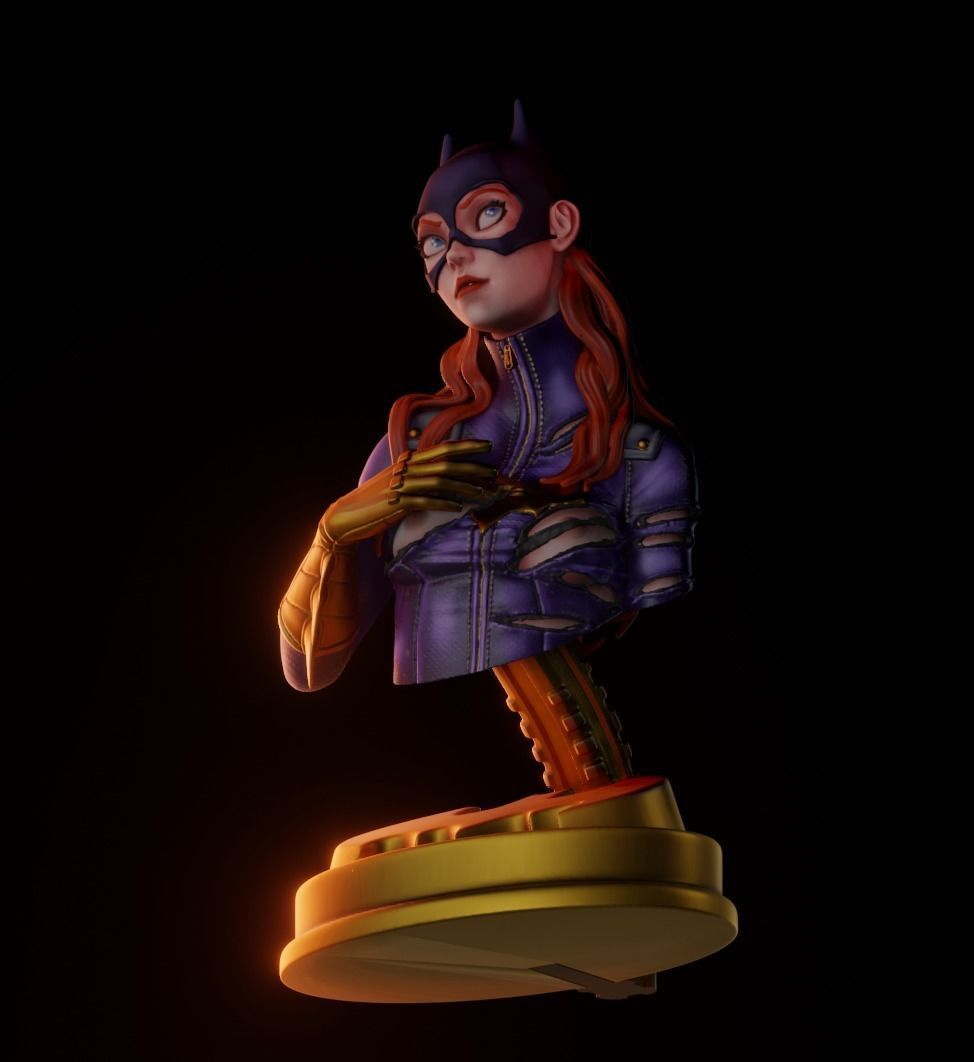 Batgirl Fanart - 1to10 STL 3D printing file - Also NSFW version 3D print model_14