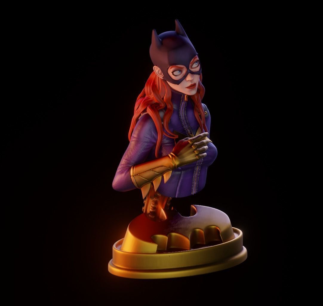 Batgirl Fanart - 1to10 STL 3D printing file - Also NSFW version 3D print model_5