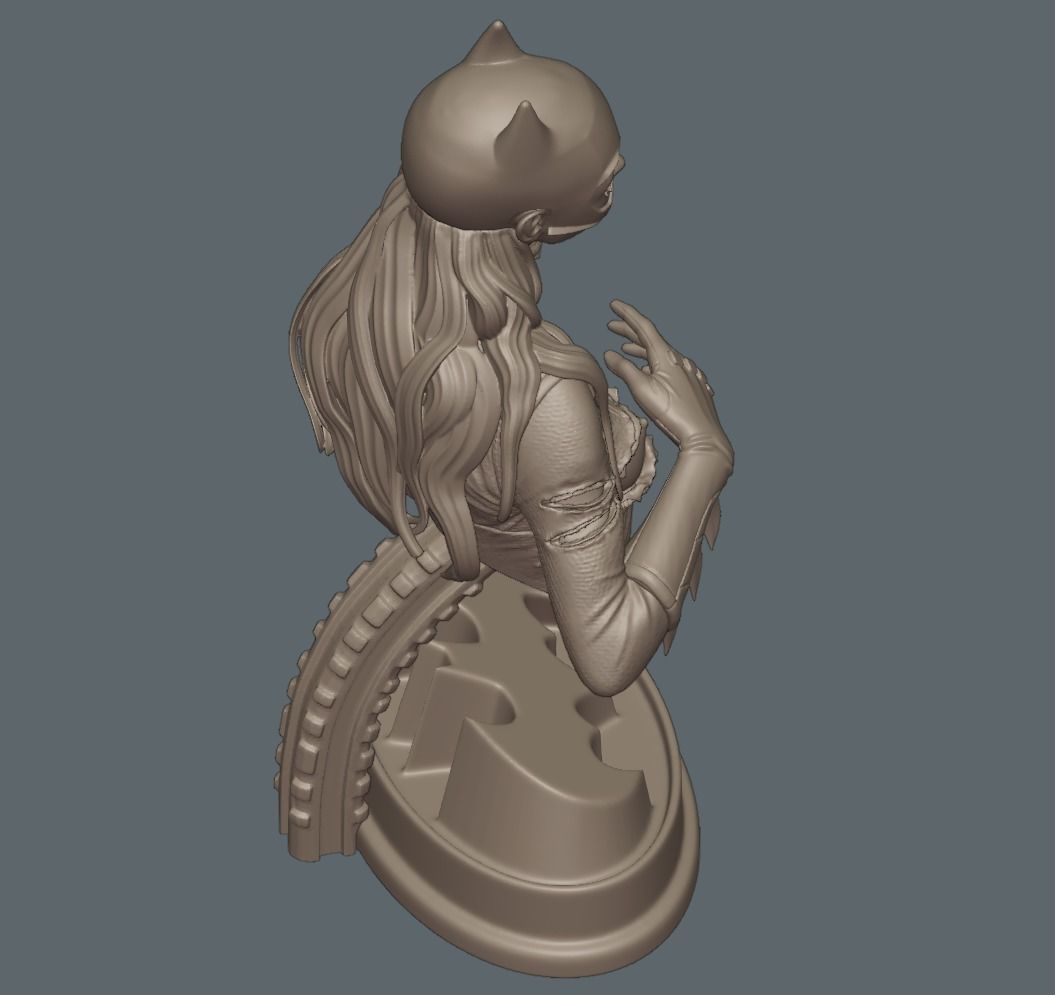 Batgirl Fanart - 1to10 STL 3D printing file - Also NSFW version 3D print model_33