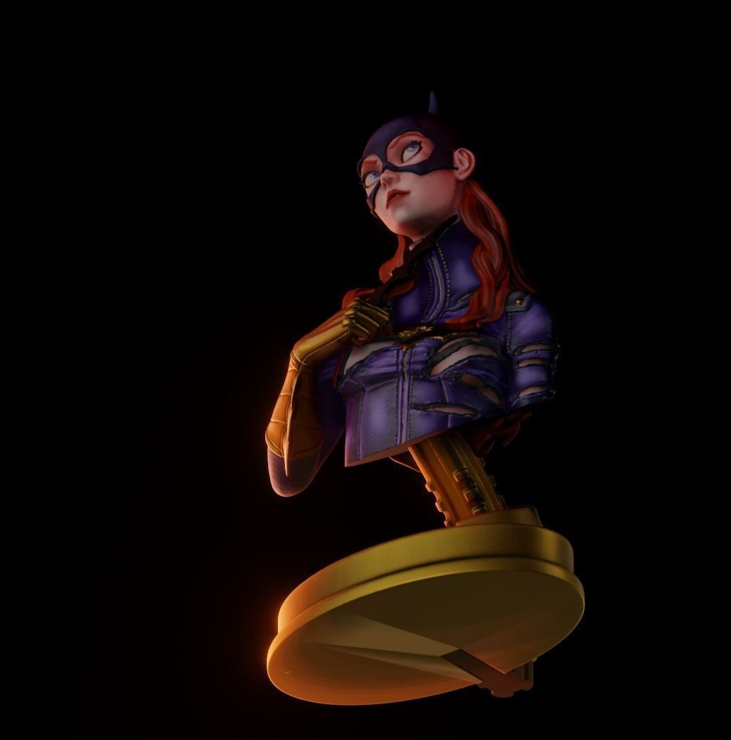 Batgirl Fanart - 1to10 STL 3D printing file - Also NSFW version 3D print model_12