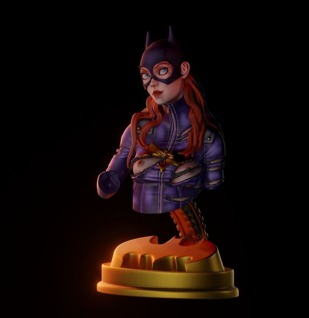 Batgirl Fanart - 1to10 STL 3D printing file - Also NSFW version 3D print model_13