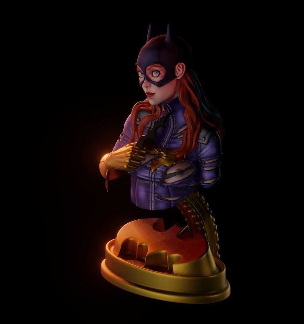 Batgirl Fanart - 1to10 STL 3D printing file - Also NSFW version 3D print model_11
