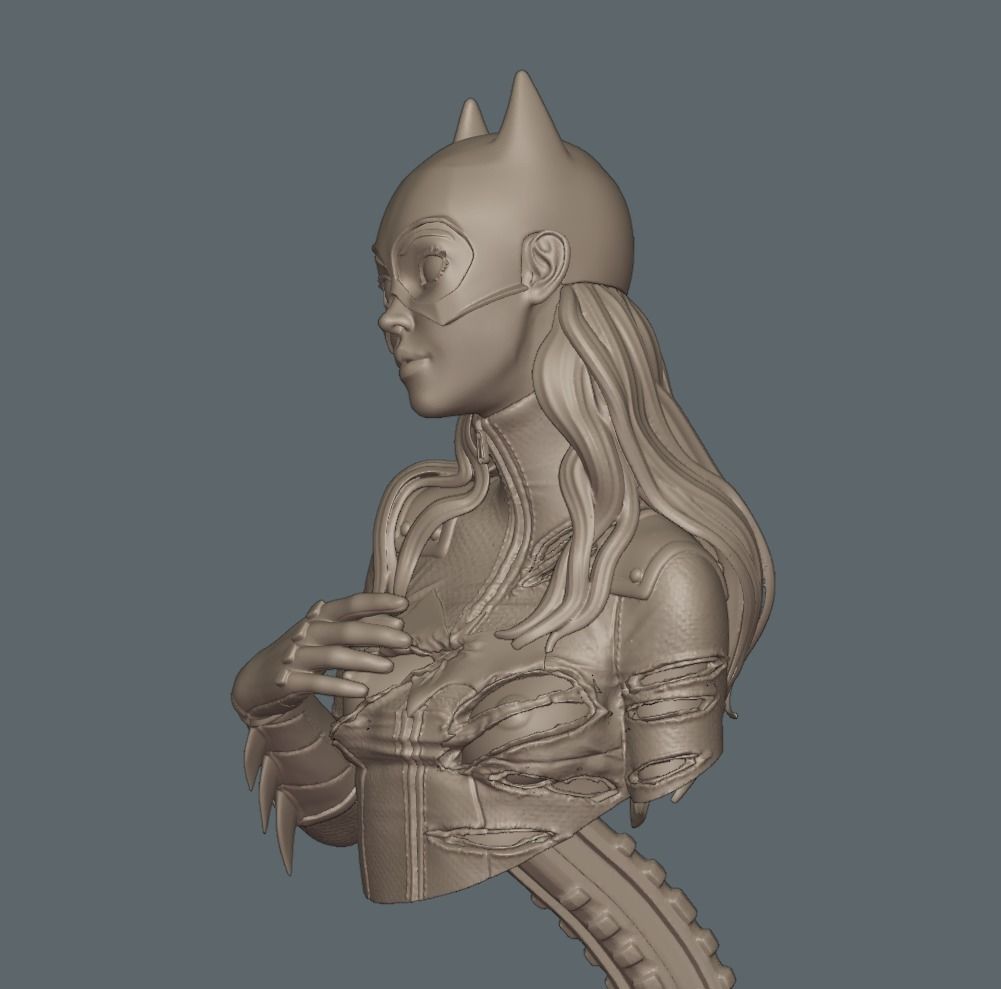 Batgirl Fanart - 1to10 STL 3D printing file - Also NSFW version 3D print model_32