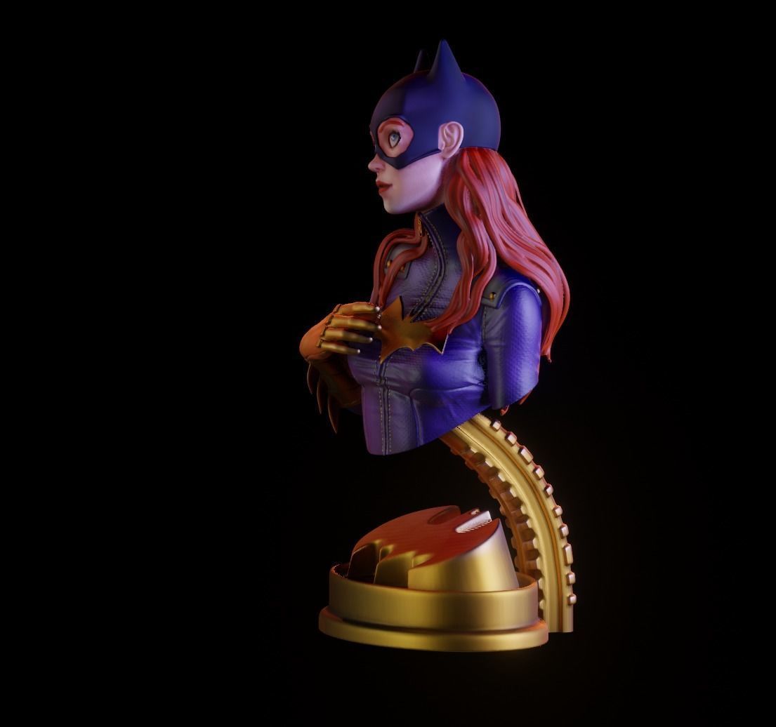 Batgirl Fanart - 1to10 STL 3D printing file - Also NSFW version 3D print model_8