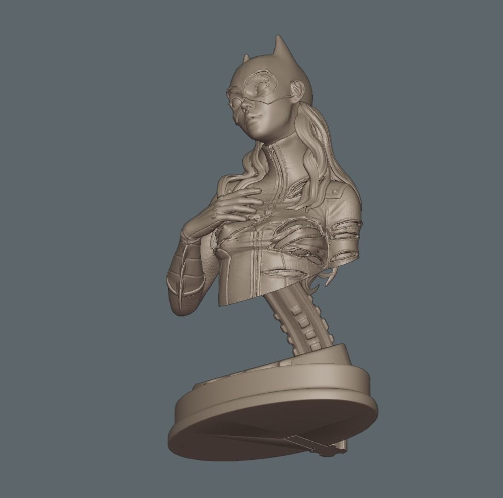 Batgirl Fanart - 1to10 STL 3D printing file - Also NSFW version 3D print model_28