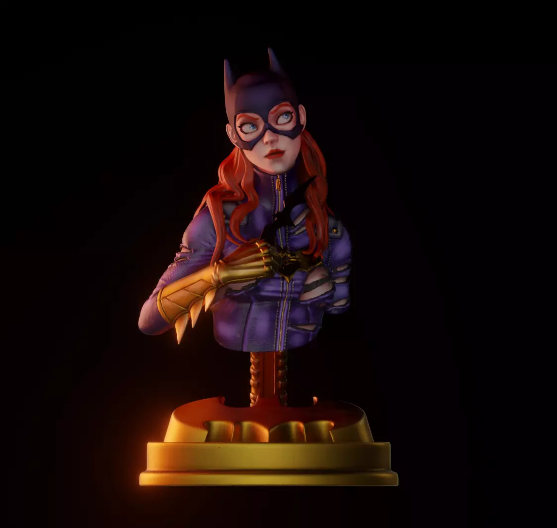 Batgirl Fanart - 1to10 STL 3D printing file - Also NSFW version 3D print model_0