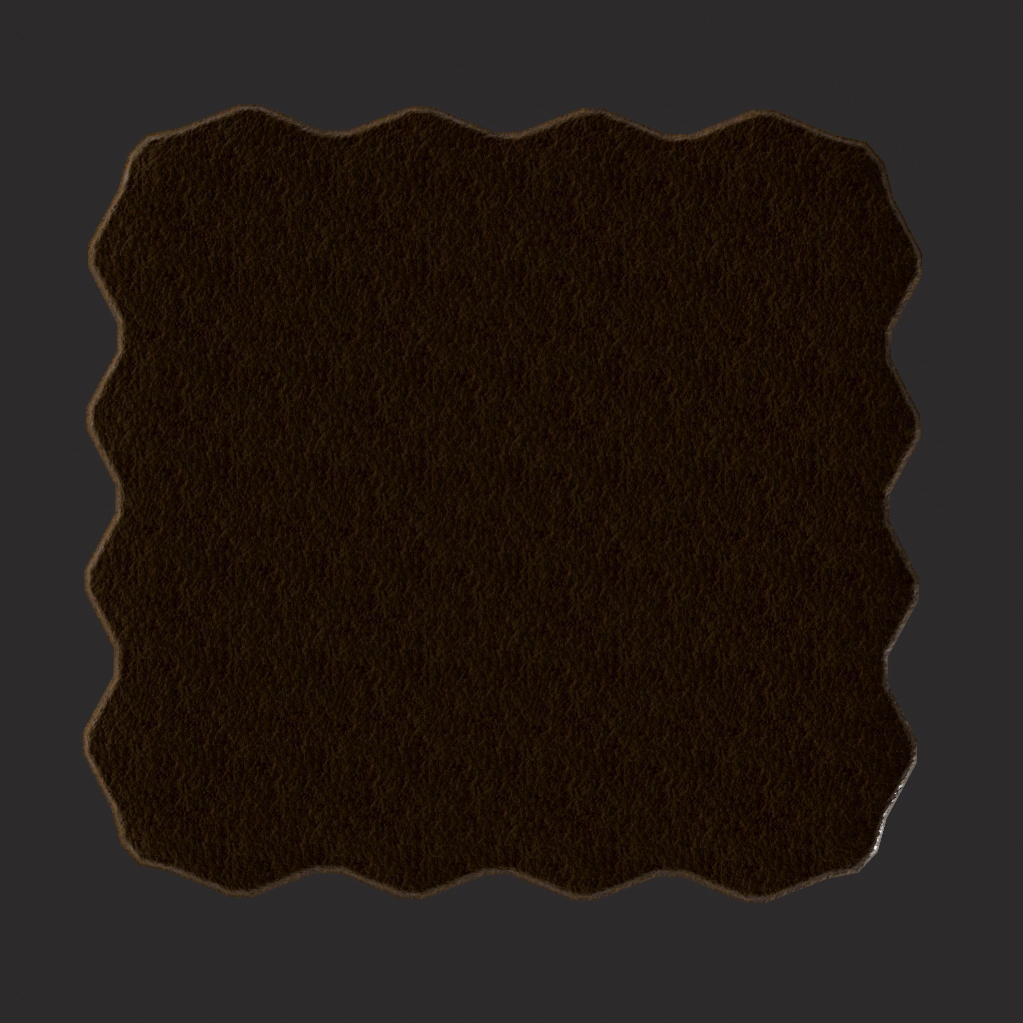 Layered Valentines Waved Square Heart Cookie Low-poly 3D model_7