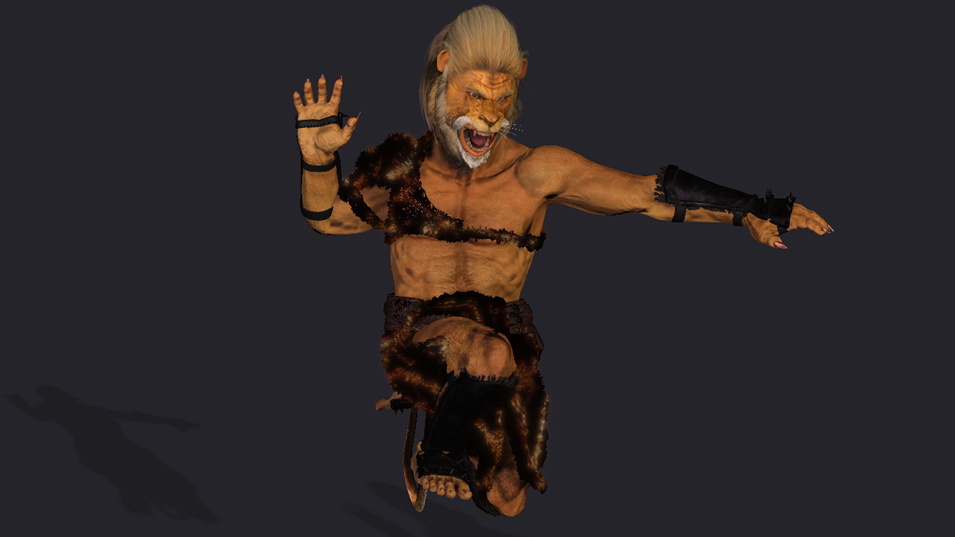 Lion Man High quality 3D character full Rigged and Animated 3D model_6