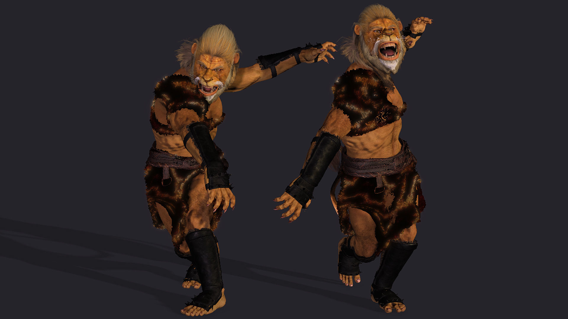 Lion Man High quality 3D character full Rigged and Animated 3D model_2