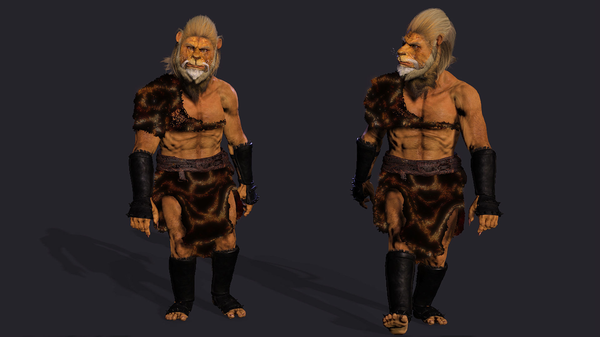 Lion Man High quality 3D character full Rigged and Animated 3D model_3
