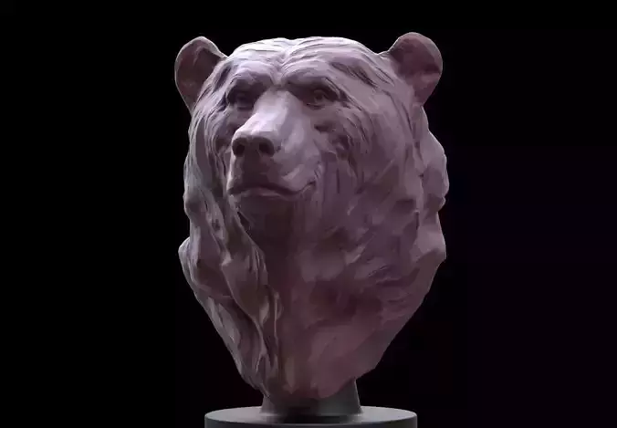 Bear Bust  3D print model