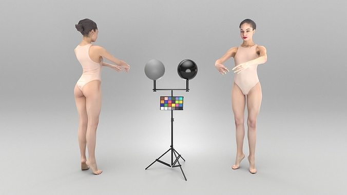 Ballerina 324 Low-poly 3D model