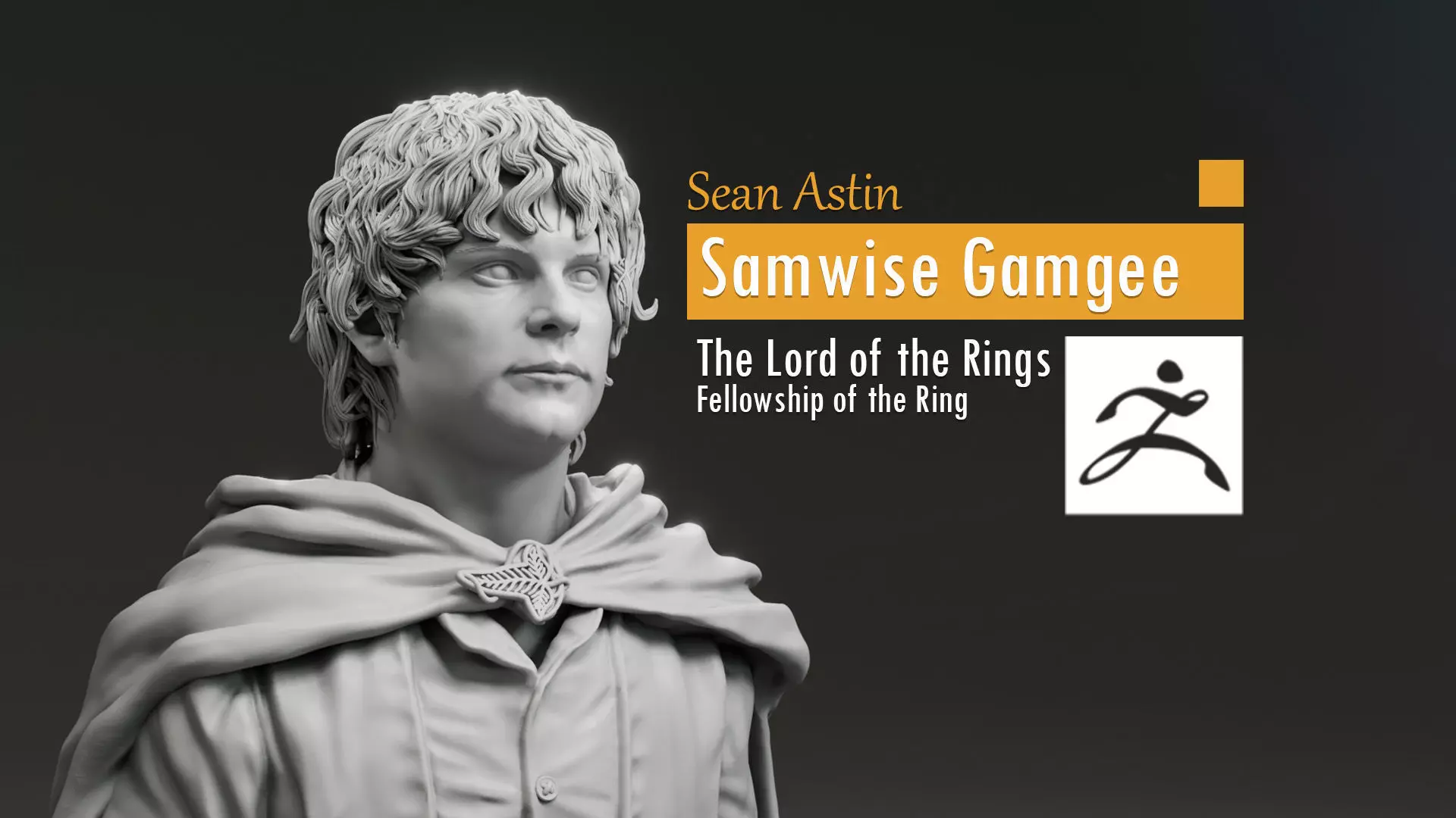 Sean Astin - Samwise Gamgee - The Lord of the Rings 3D print model_0