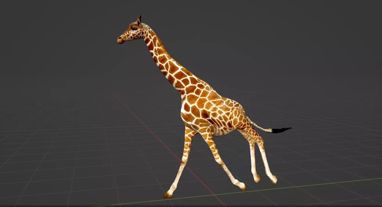 Animated Giraffe 3D model_0