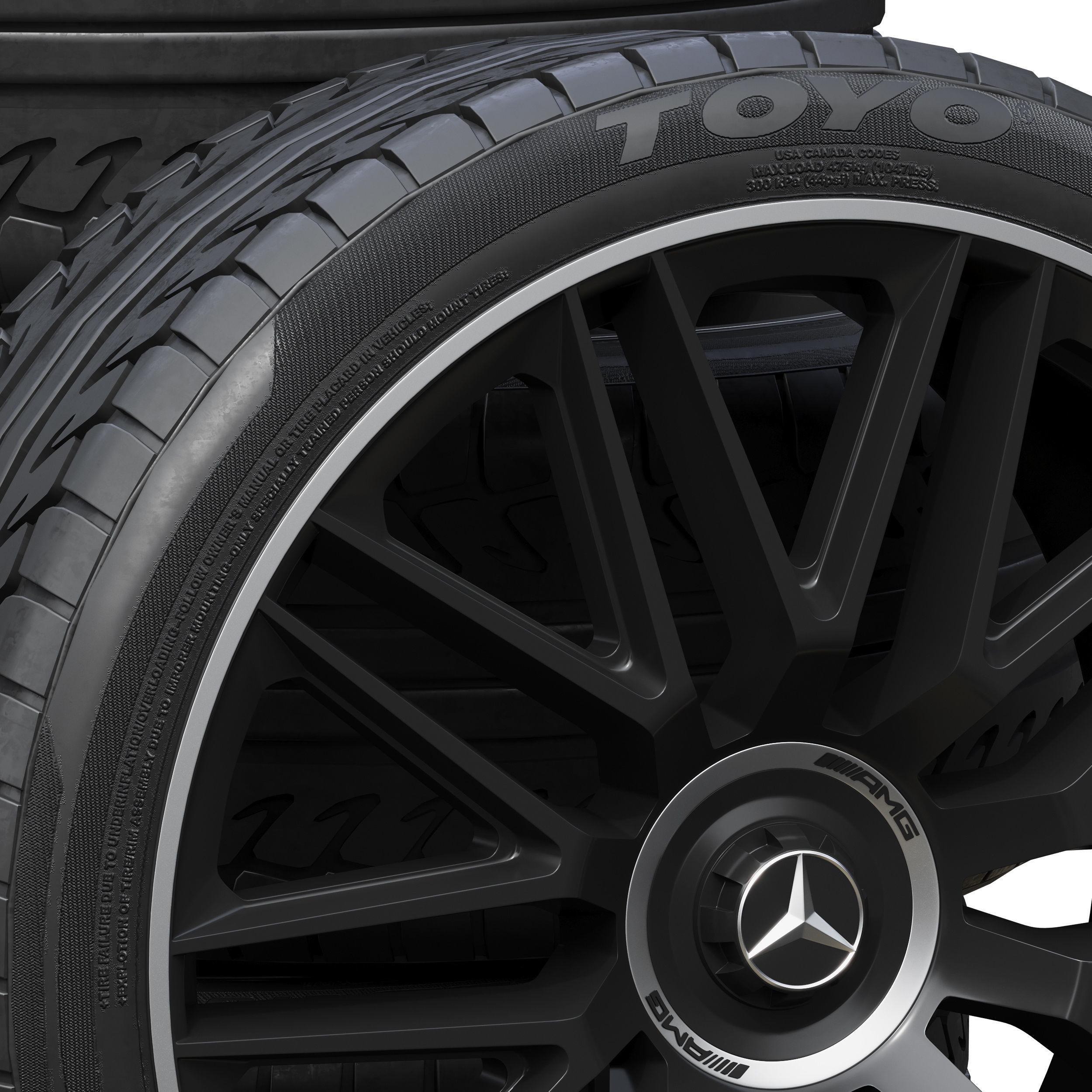 Mercedes wheels 3D model_3