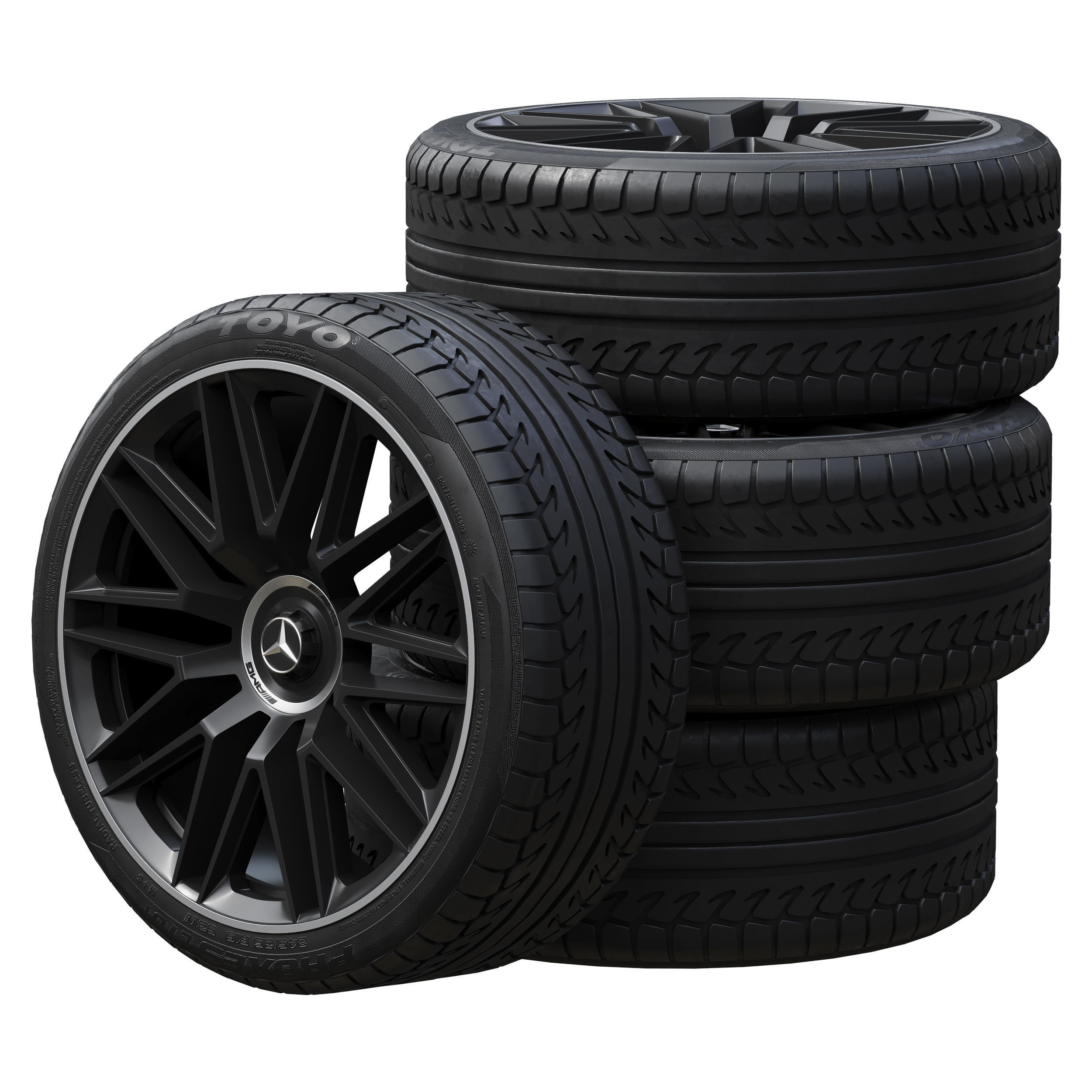 Mercedes wheels 3D model_1