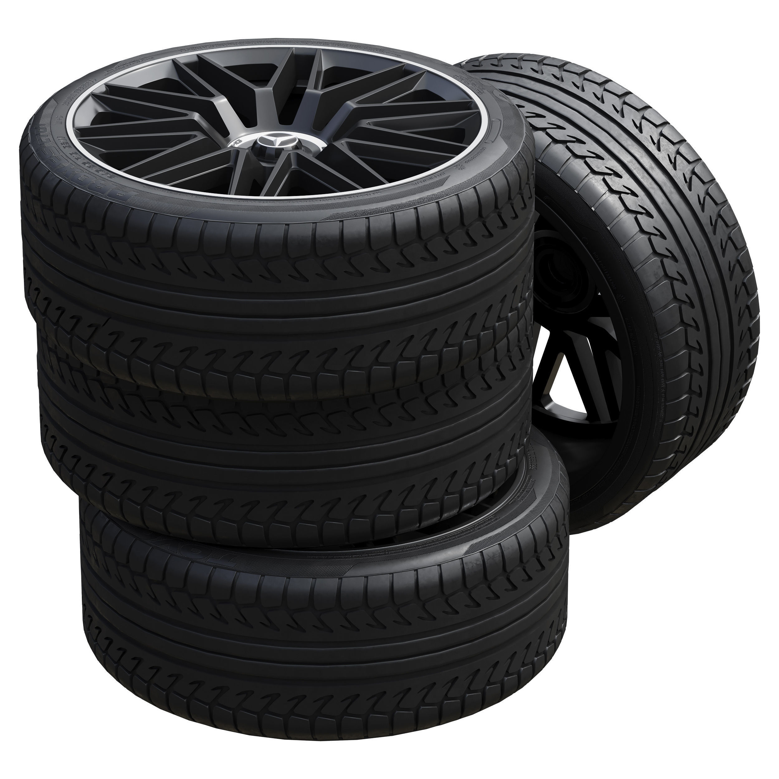 Mercedes wheels 3D model_2