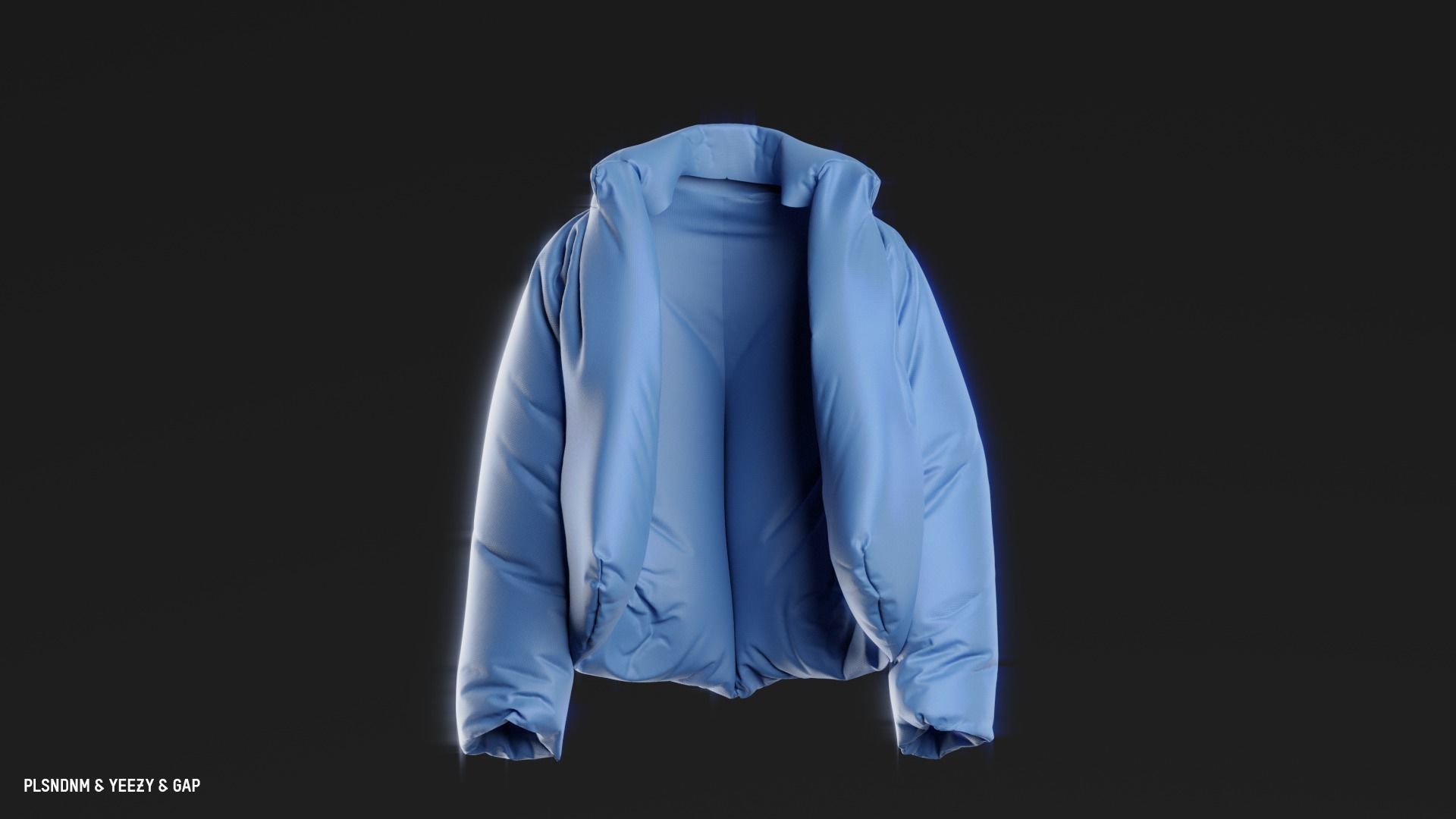 KANYE WEST YEEZY x GAP ROUND JACKET BLUE  3D model_2