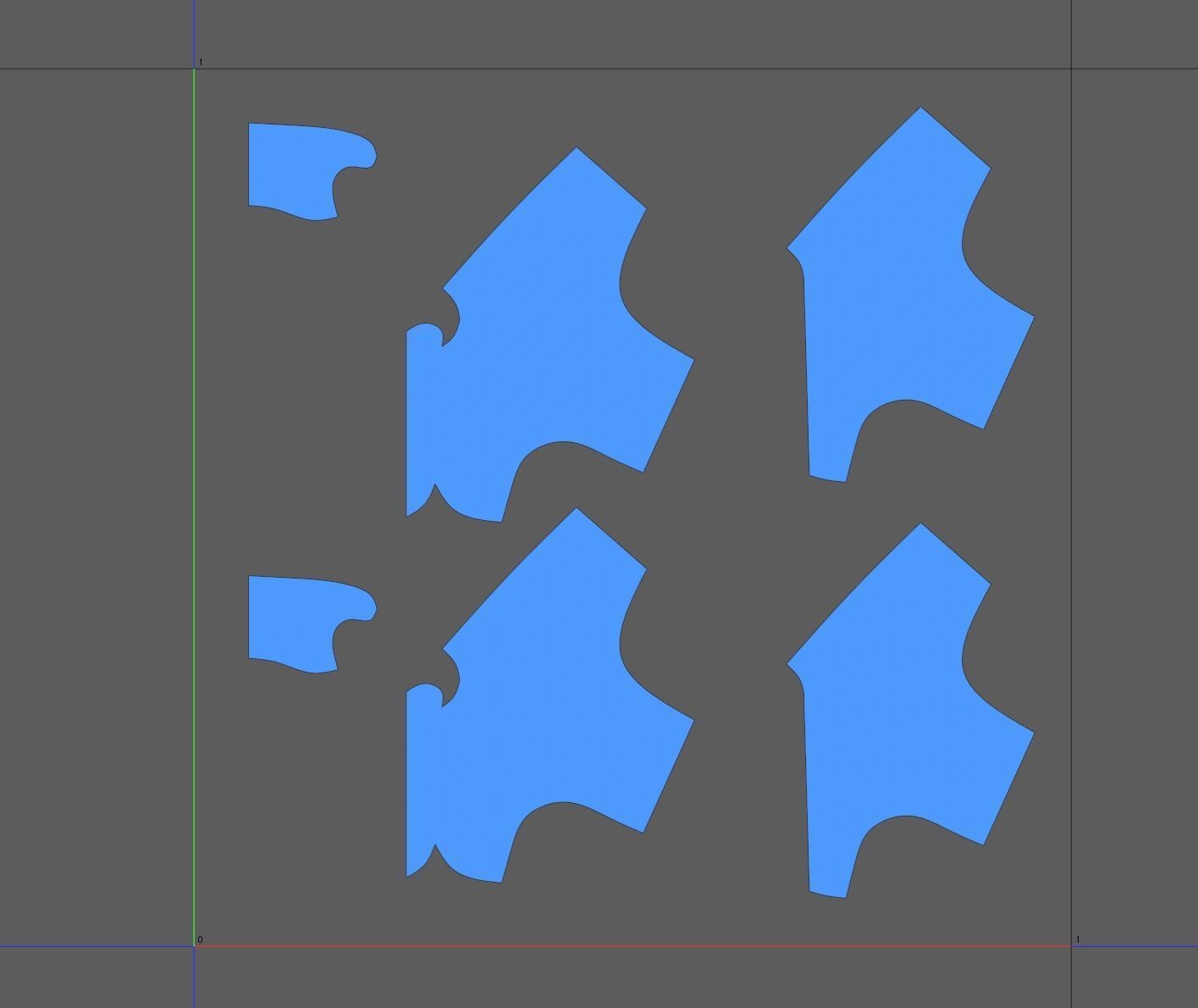 KANYE WEST YEEZY x GAP ROUND JACKET BLUE  3D model_5