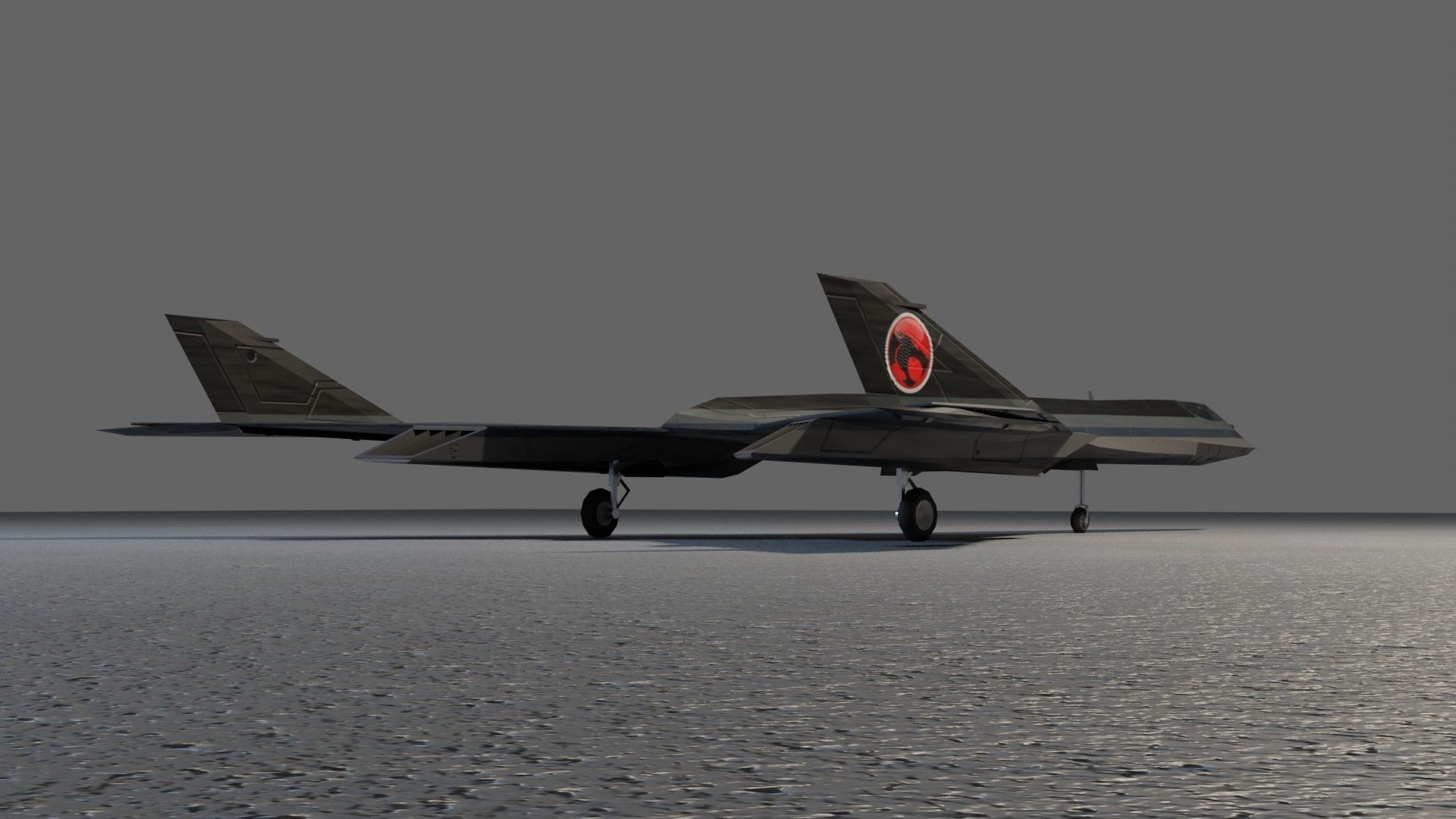 Panavia Thunder generic concept bomber Low-poly 3D model_9